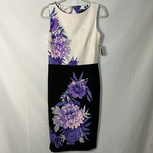 ⭐️ NWT- Purple Gabby Skye Floral Print Sleeveless Size 4 Dress